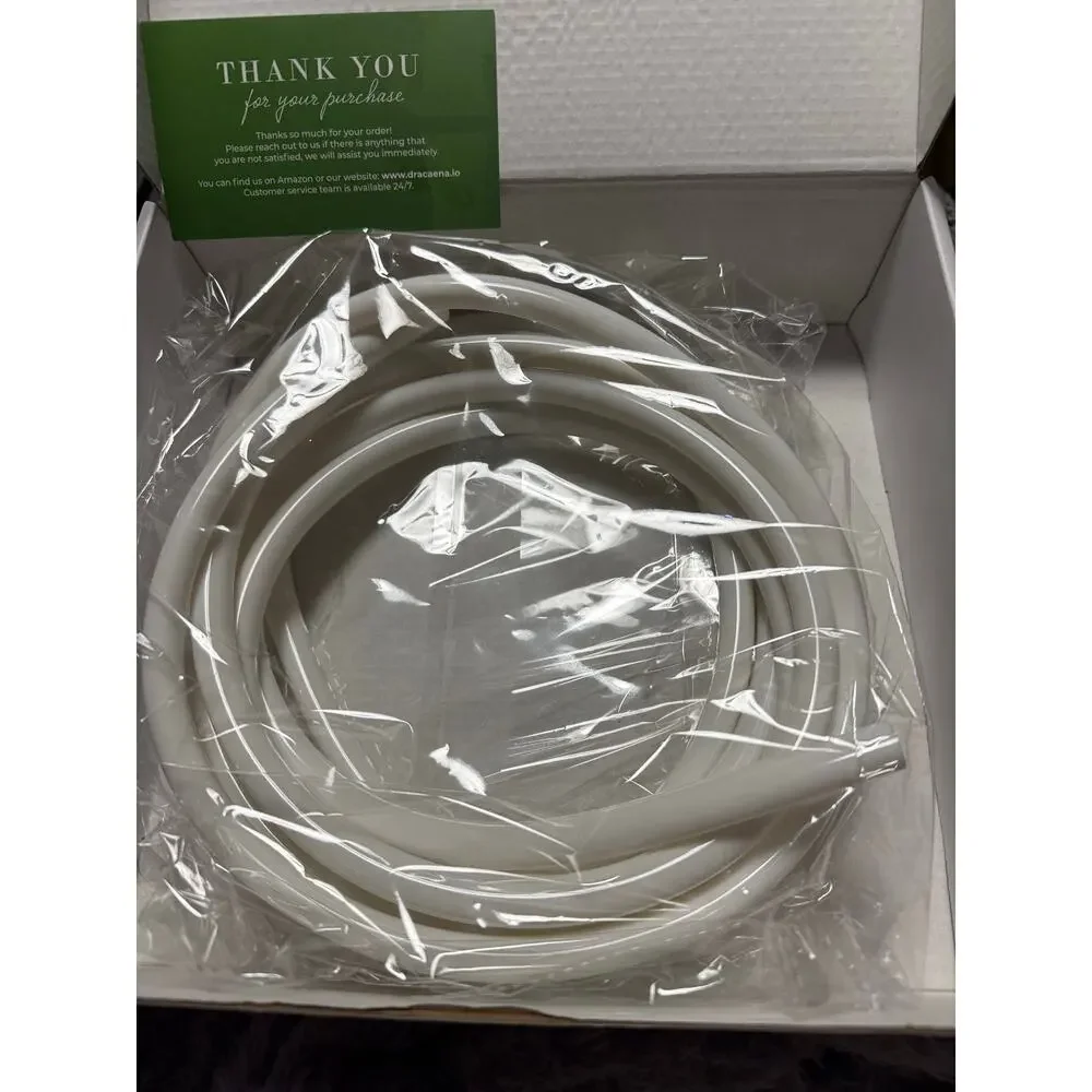 Dracaena Technology 4M White PVC Cooler Tubing 3/8” ID x 1/2” OD New